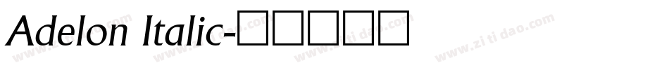 Adelon Italic字体转换